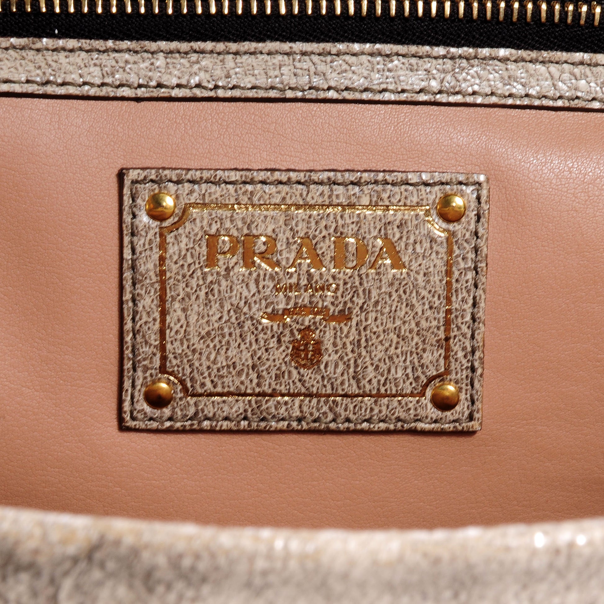Prada Craquele Shoulder Bag Talco 6 of 9