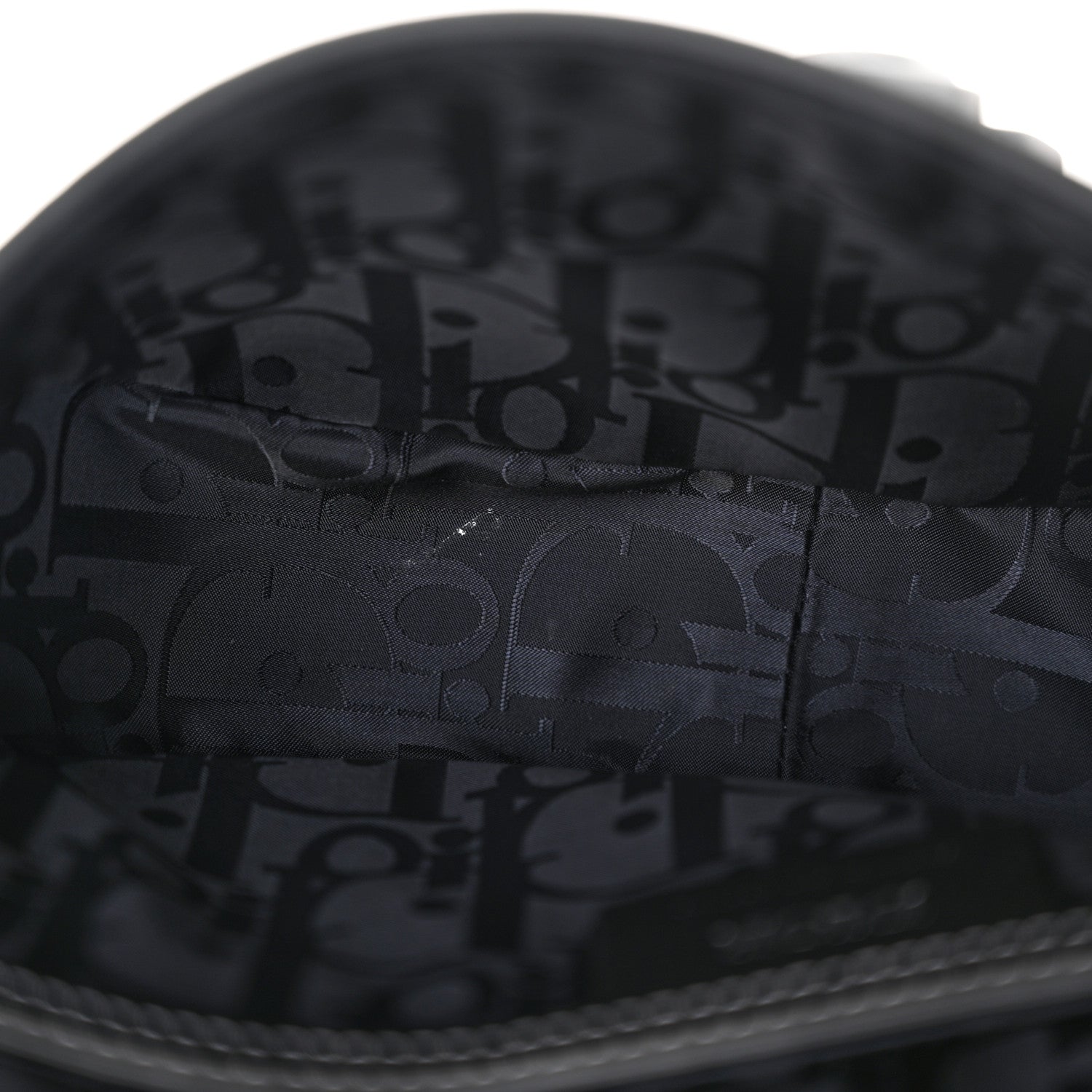 Christian Dior Grained Calfskin Saddle Pouch With Strap Black 11 of 11