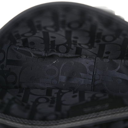Christian Dior Grained Calfskin Saddle Pouch With Strap Black 11 of 11