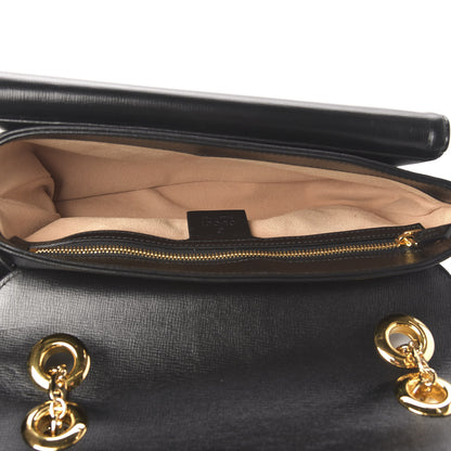 Gucci Azalea Calfskin Small Marina Chain Shoulder Bag Black 5 of 9