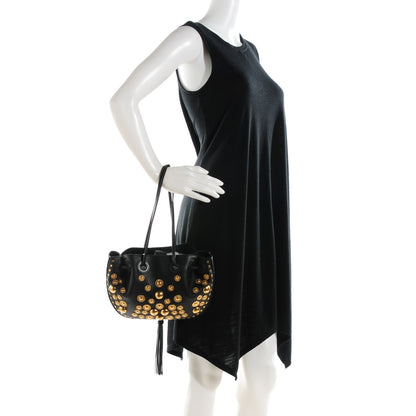 Chloe Lambskin Studded Small Inez Drawstring Bag Black 2 of 8
