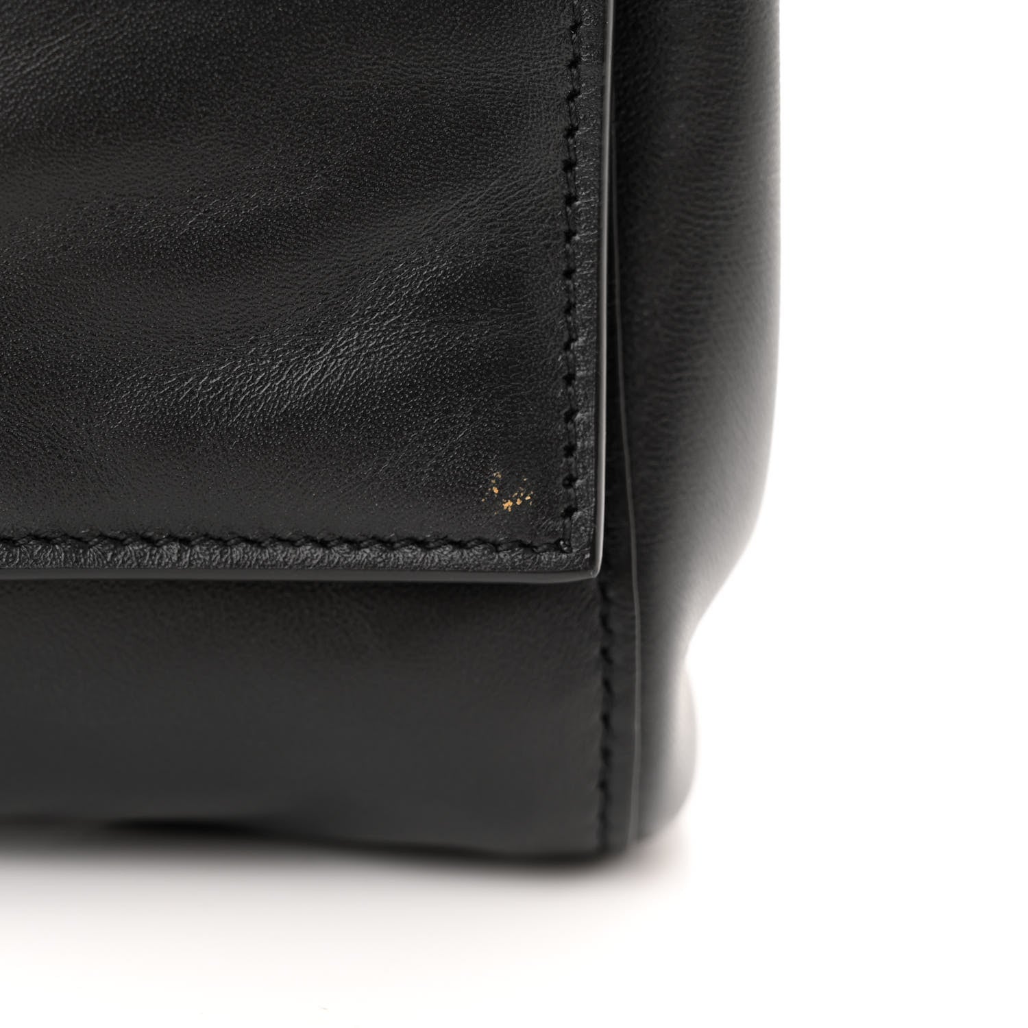 Saint Laurent Smooth Calfskin Suede Medium Reversible Monogram Kate Satchel Black 14 of 15