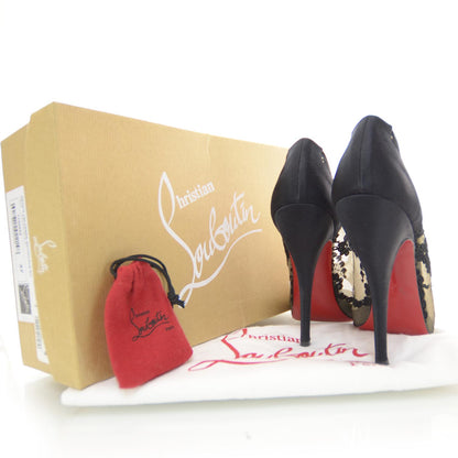 Christian Louboutin Satin Lace Fetilo 120 Platform Peep Toe Pumps 37 3 of 6