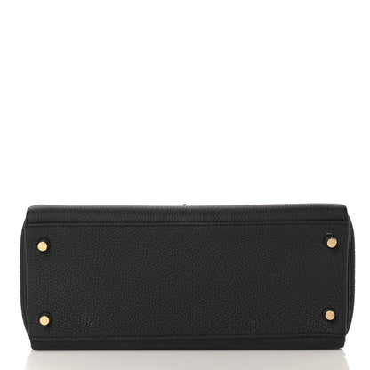 Hermes Togo Matte Alligator Kelly Retourne Touch 28 Black 9 of 39