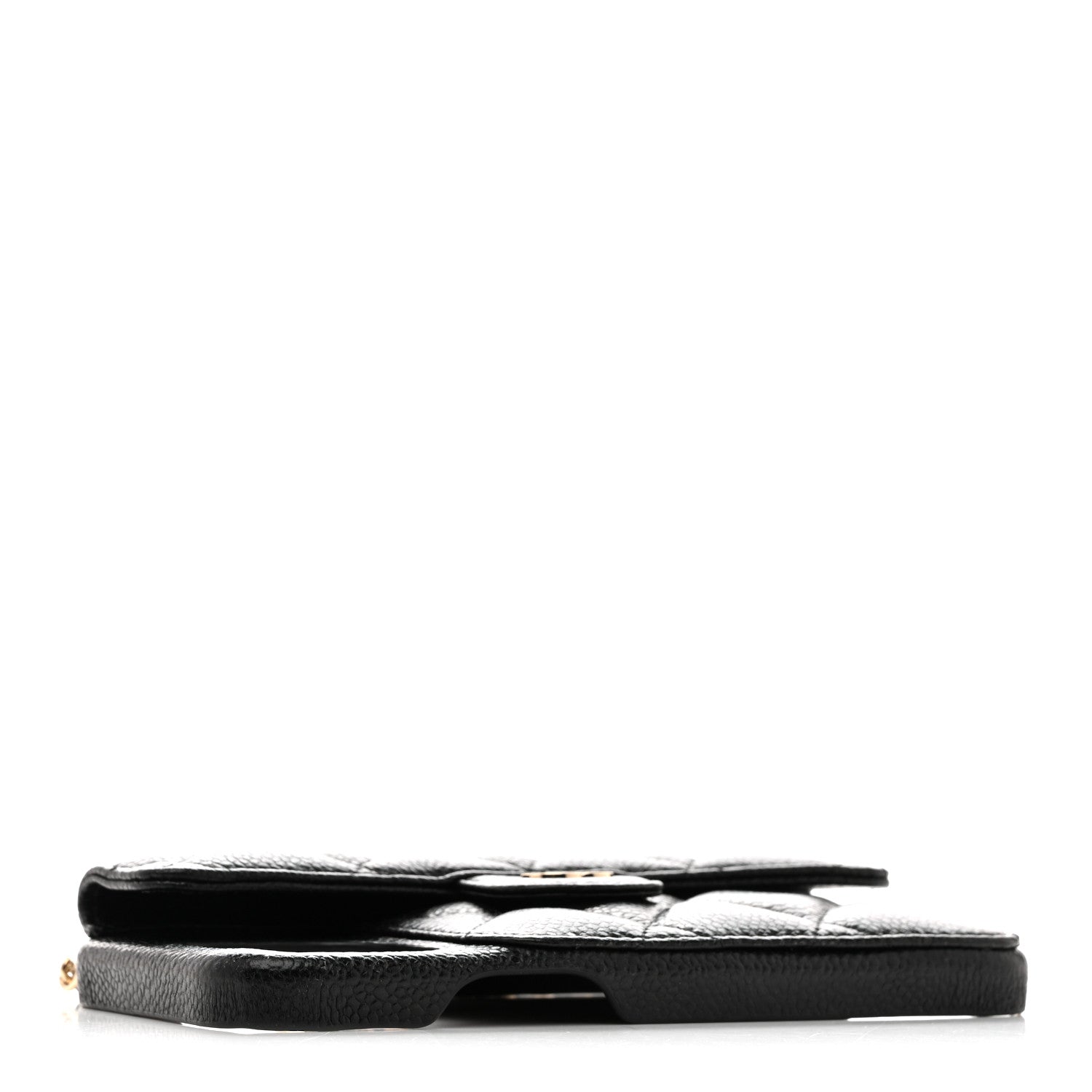 Chanel Caviar Quilted Pearl Crush iPhone XII Pro Max Holder With Chain Black 4 of 9