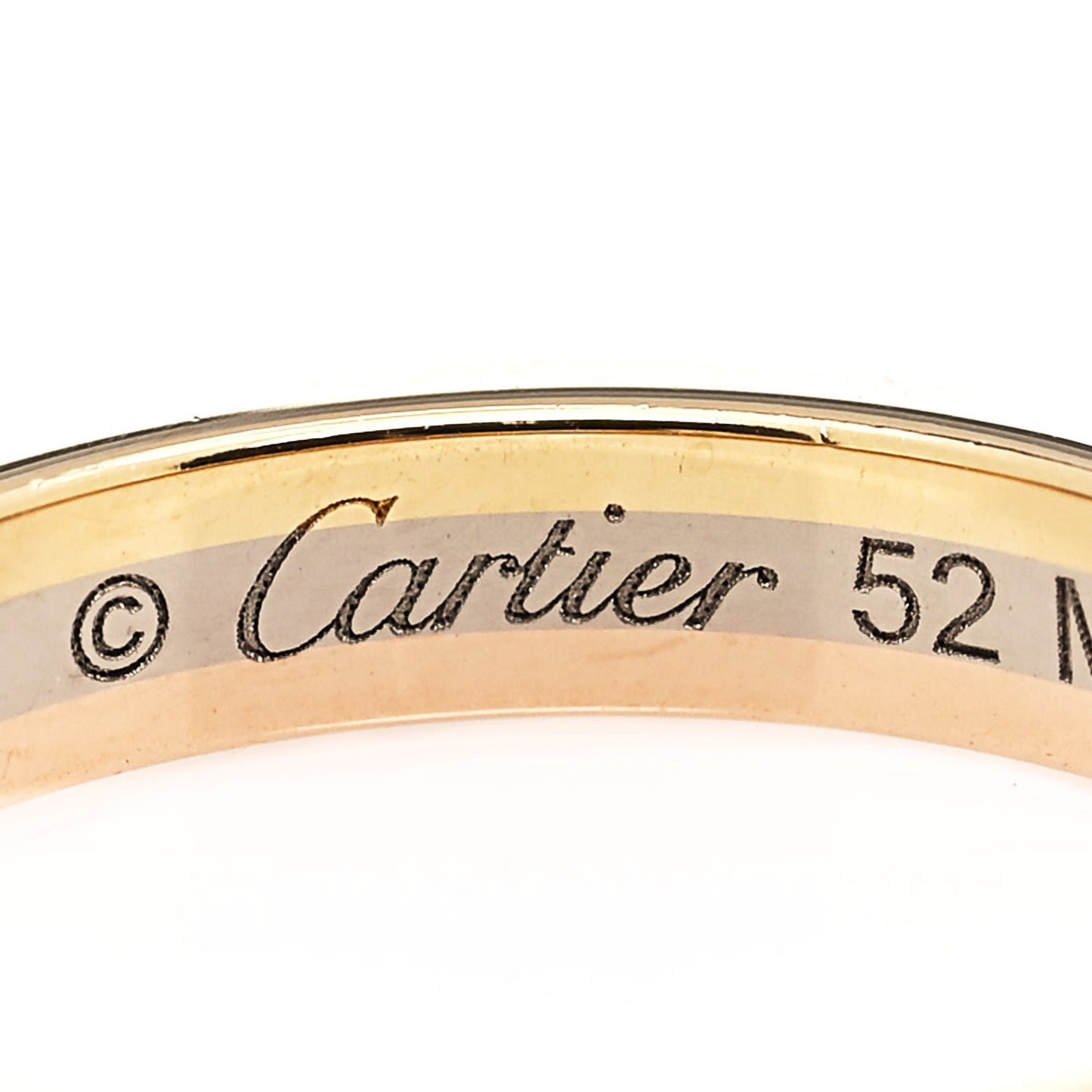 18K White Yellow Pink Gold Diamond 3.5mm Vendome Louis Cartier Wedding Band Ring 52 6