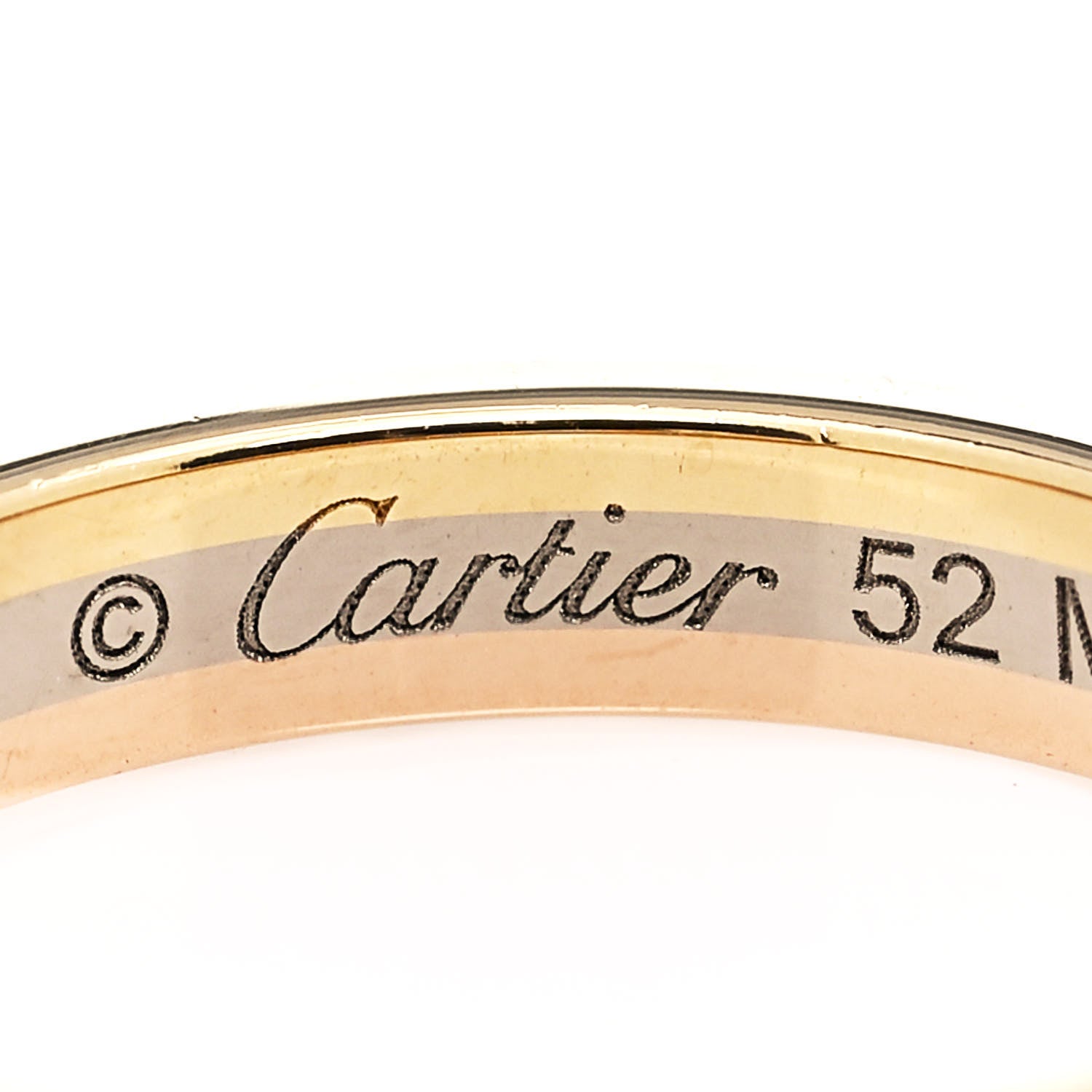 Cartier 18K White Yellow Pink Gold Diamond 3.5mm Vendome Louis Cartier Wedding Band Ring 52 6 9 of 10
