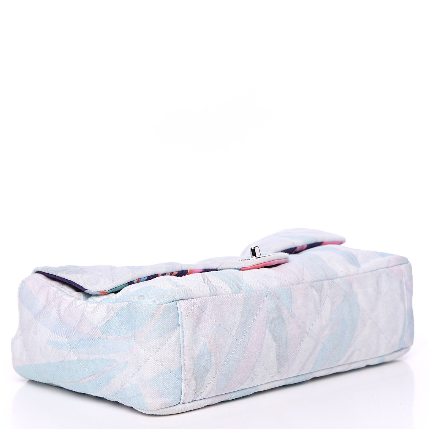 Canvas Quilted Jungle Jeans Flap White Multicolor