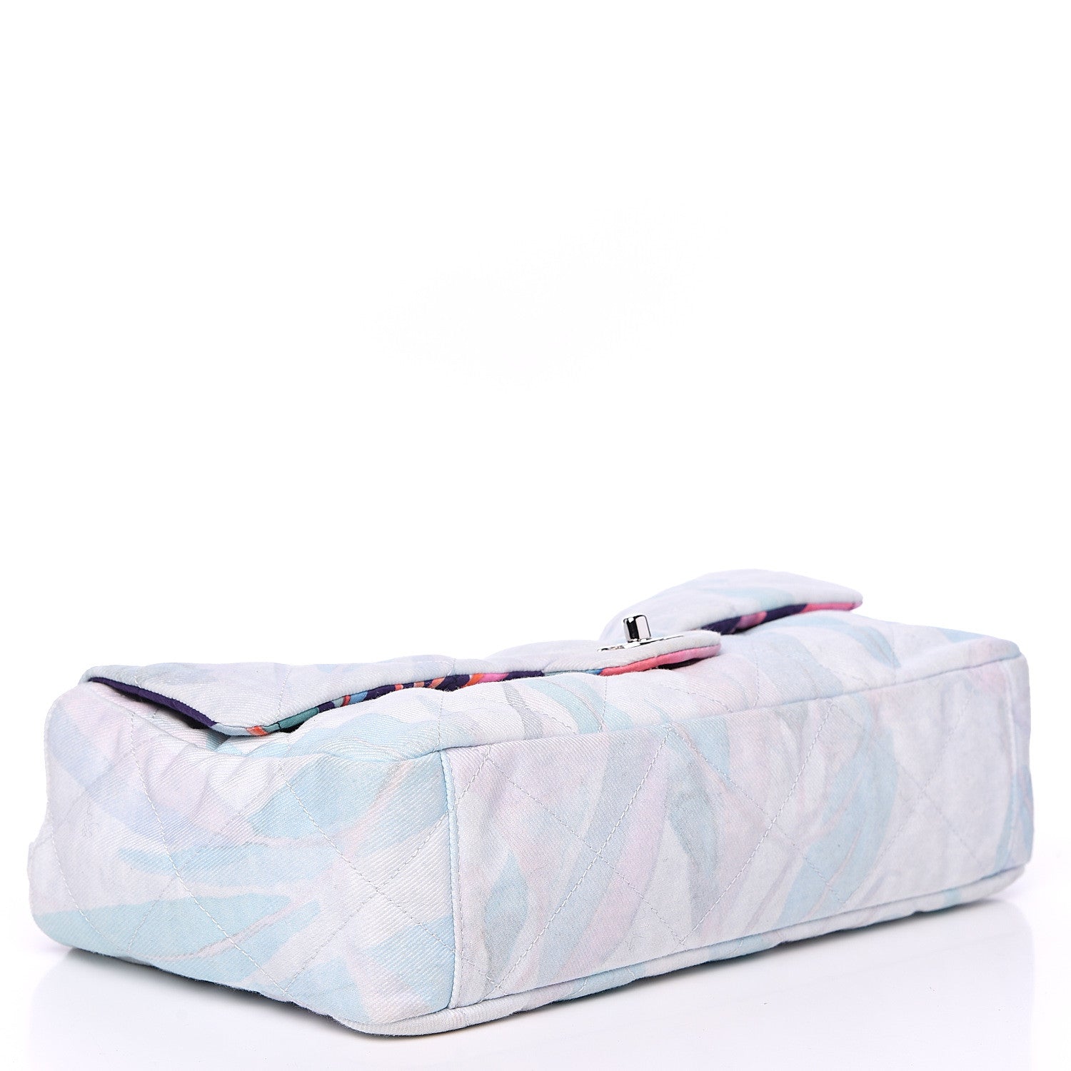 Chanel Canvas Quilted Jungle Jeans Flap White Multicolor 3 of 10