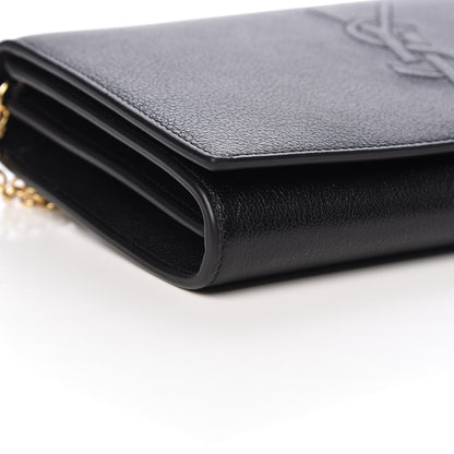 Saint Laurent Calfskin Monogram Belle de Jour Chain Clutch Black 9 of 12