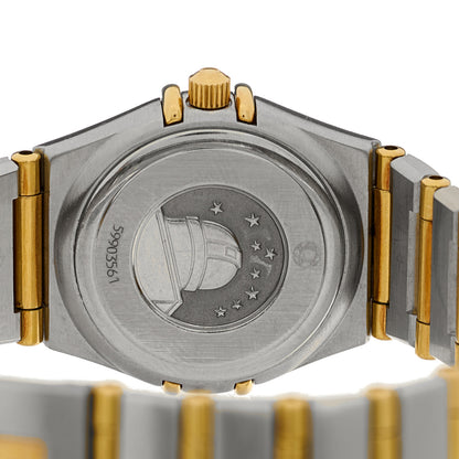 Omega Stainless Steel 18K Yellow Gold 22mm Constellation Quartz Watch White 1362.30 4 of 4