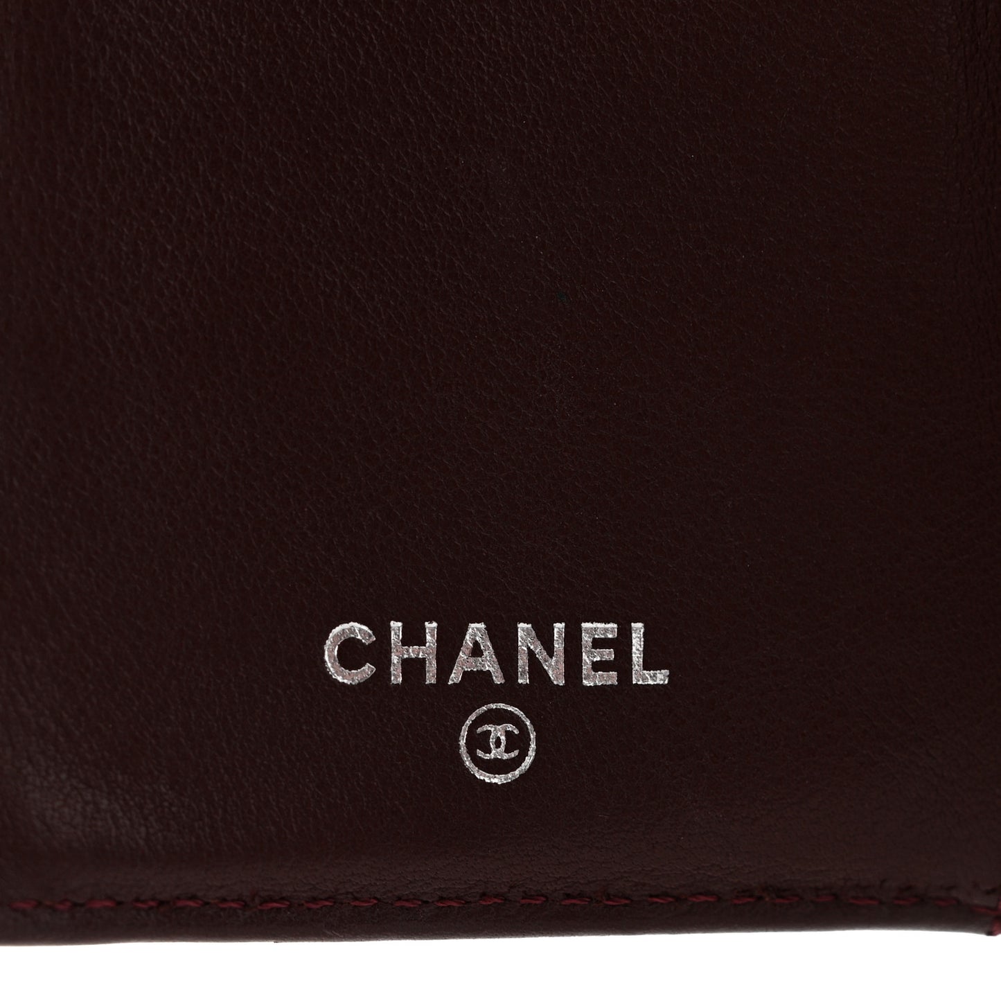 Calfskin Diamond Stitched Flap Wallet Black