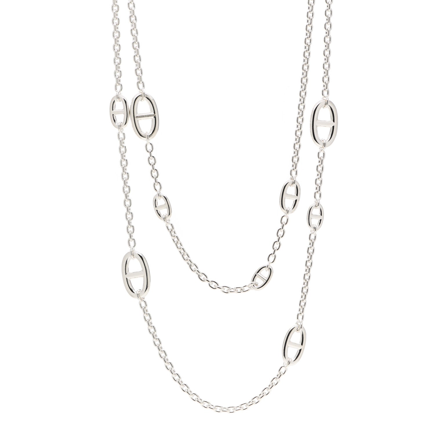 Hermes Sterling Silver Farandole Necklace 120 1 of 6