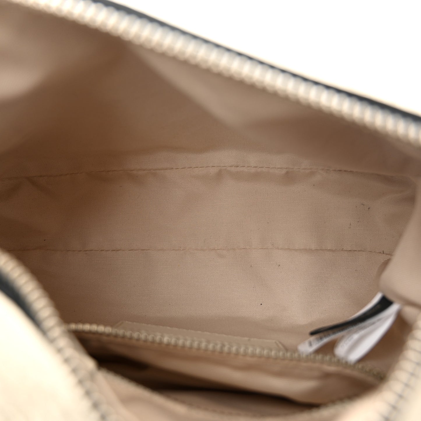 Patent Calfskin Soft Box 23 Shoulder Bag Ivory