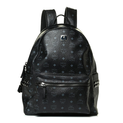 MCM Visetos Medium Side Studs Stark Backpack Black 1 of 8