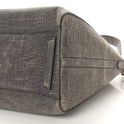 Givenchy Nubuck Crocodile Embossed Medium Antigona Washed Black 11 of 11