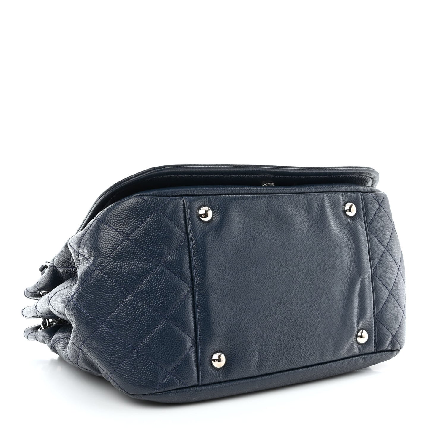 Caviar Timeless CC Accordion Flap Navy