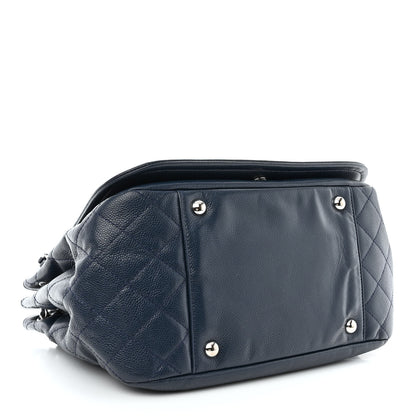 Chanel Caviar Timeless CC Accordion Flap Navy 4 of 10