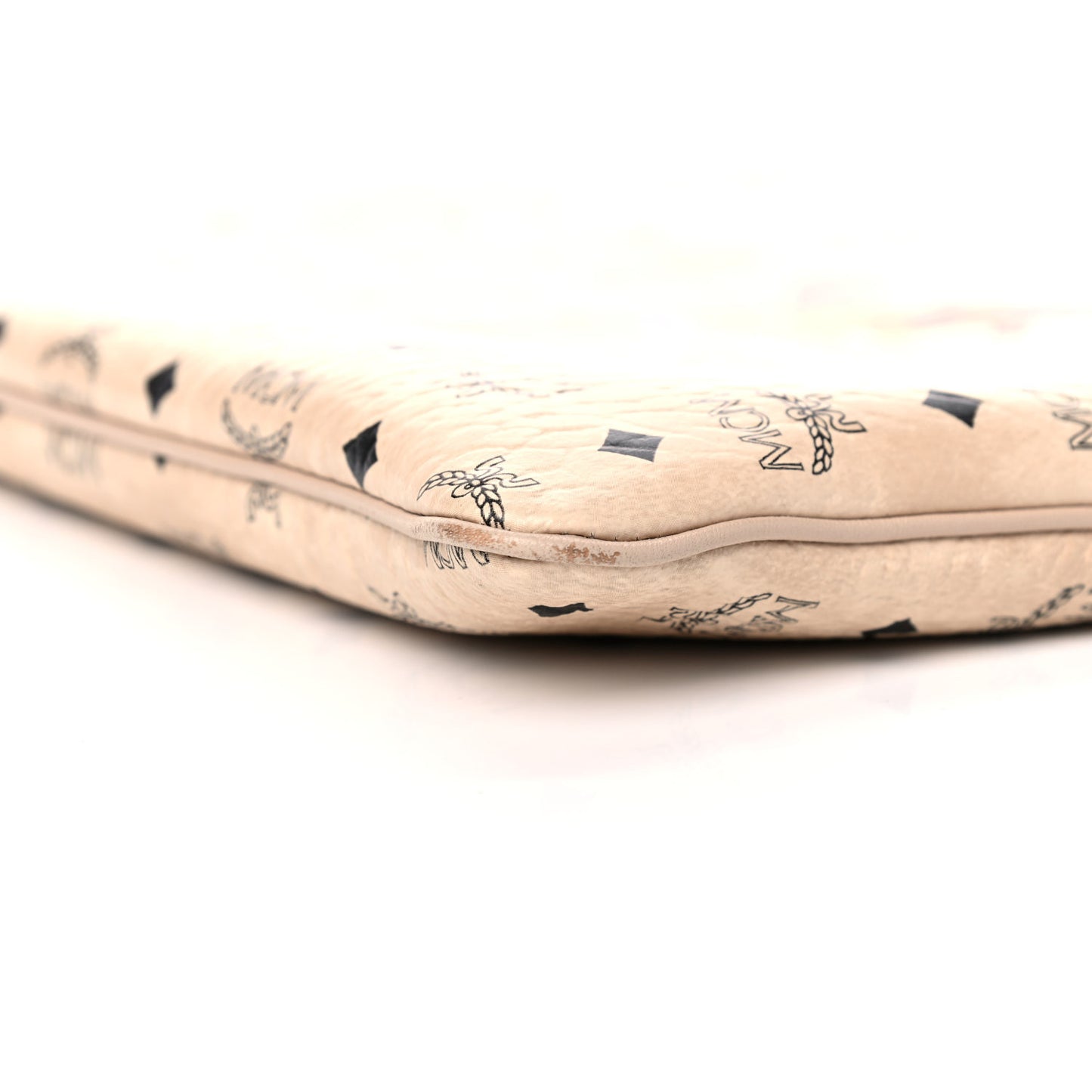Metallic Visetos Medium Punk Rabbit Crossbody Pouch Beige
