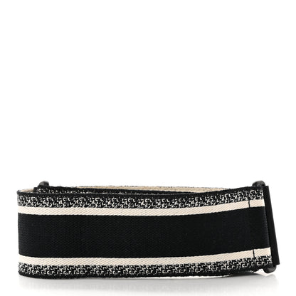 Christian Dior Canvas Embroidered Shoulder Strap Black Ultramatte 2 of 8
