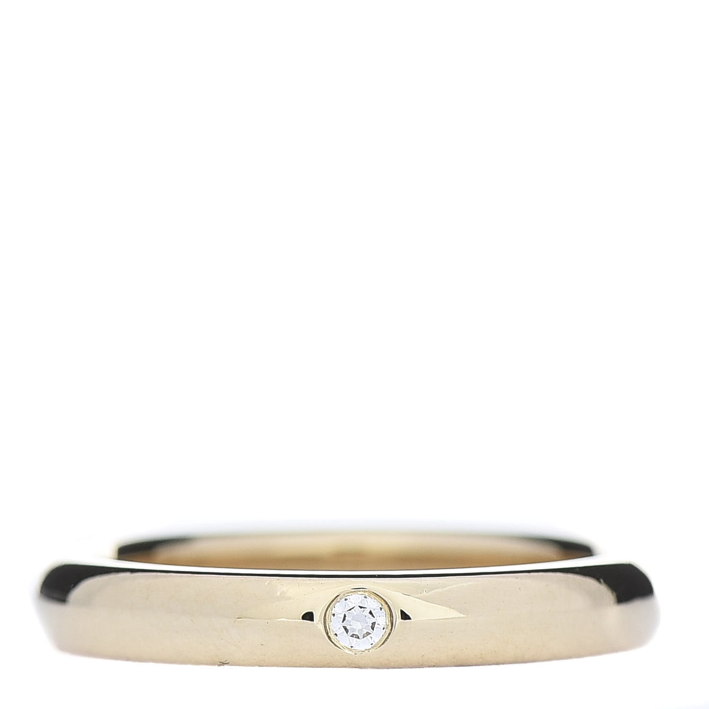 18K Yellow Gold Diamond Elsa Peretti Band Ring 48 4.5