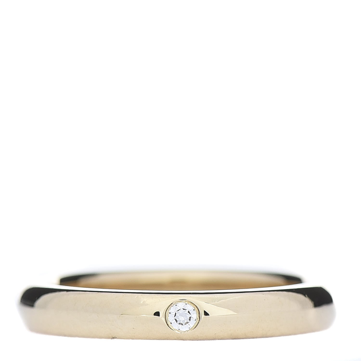 Tiffany 18K Yellow Gold Diamond Elsa Peretti Band Ring 48 4.5 1 of 5