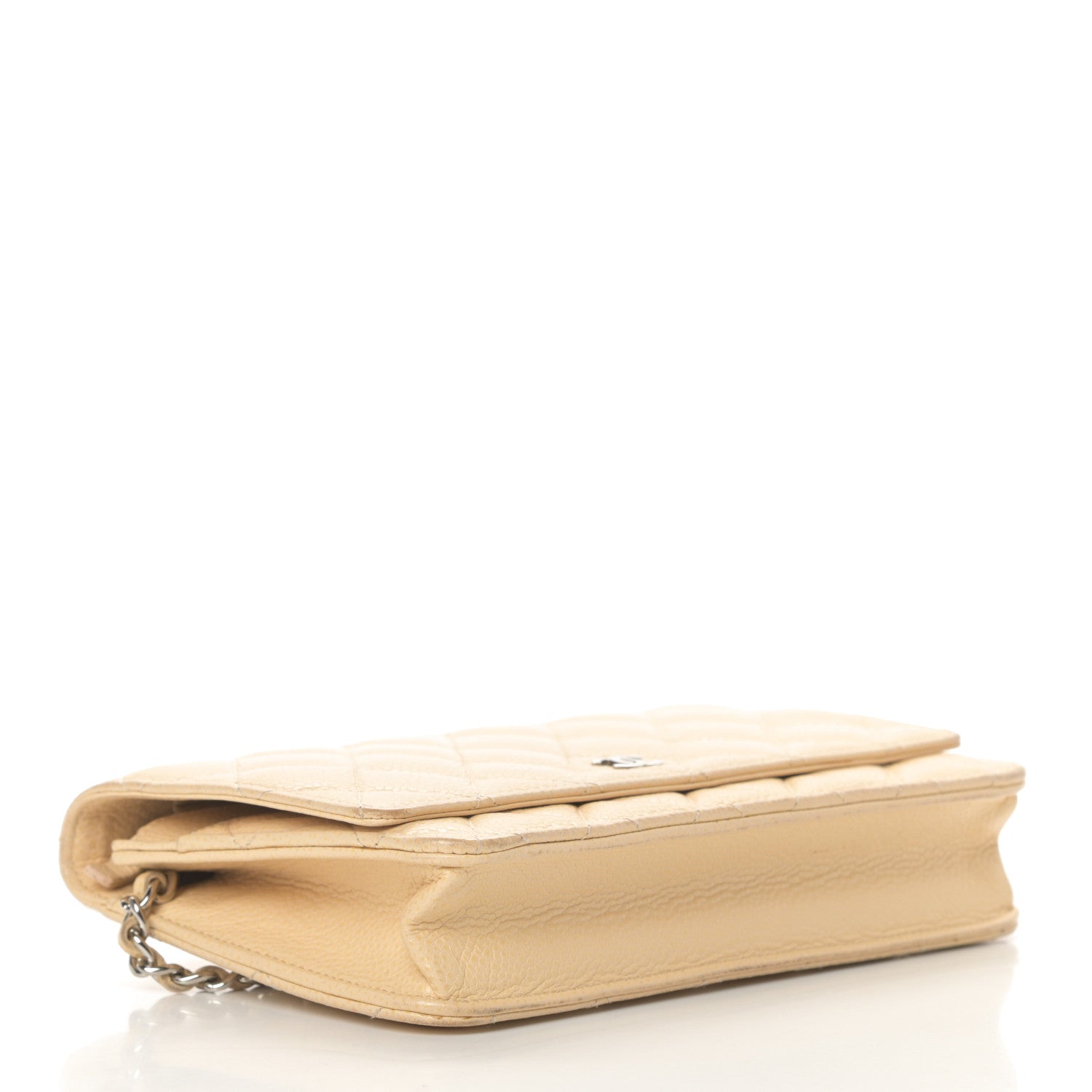 Chanel Caviar Quilted Wallet On Chain WOC Beige 4 of 17