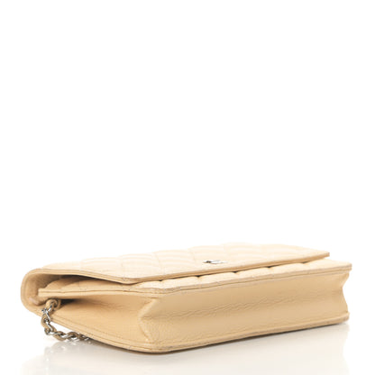 Chanel Caviar Quilted Wallet On Chain WOC Beige 4 of 17