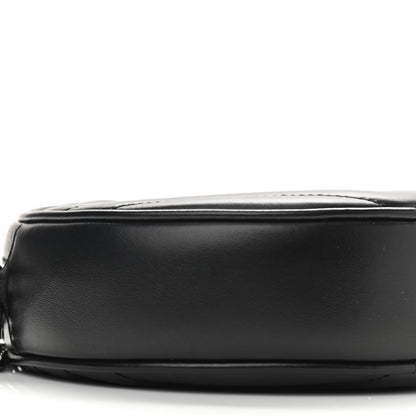 Saint Laurent Calfskin Matelasse Chevron Round Vinyle Camera Bag Black 7 of 9