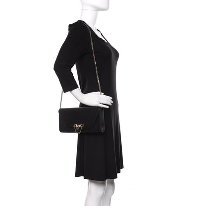 Valentino Garavani Vitello Demilune Chain Clutch Black 2 of 17
