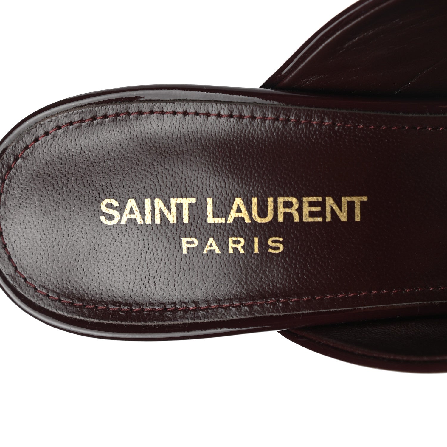 Saint Laurent Patent LouLou 95 Mule Sandals 39 Barolo 7 of 9