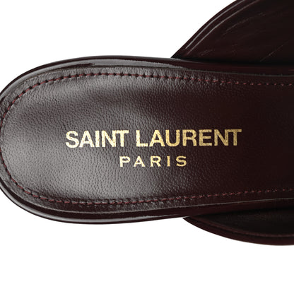 Saint Laurent Patent LouLou 95 Mule Sandals 39 Barolo 7 of 9