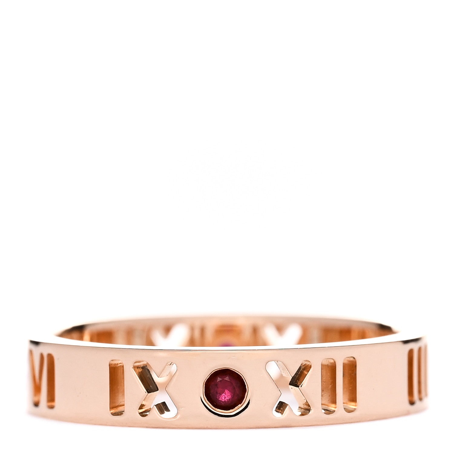 Tiffany 18K Rose Gold Ruby Atlas Pierced Ring 49 4.75 3 of 5