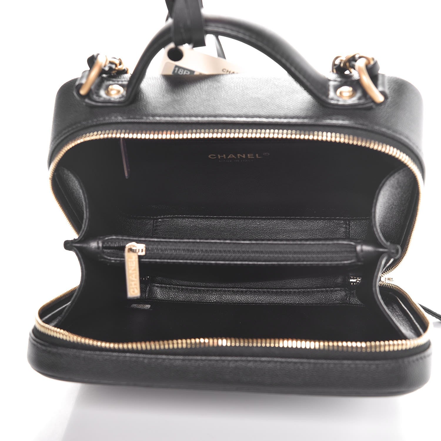 Chanel Caviar Quilted Medium CC Filigree Vanity Case Black 6 of 9