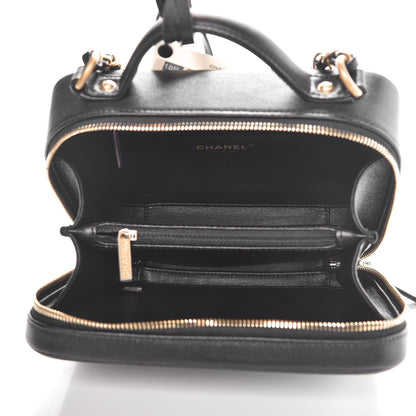 Chanel Caviar Quilted Medium CC Filigree Vanity Case Black 6 of 9