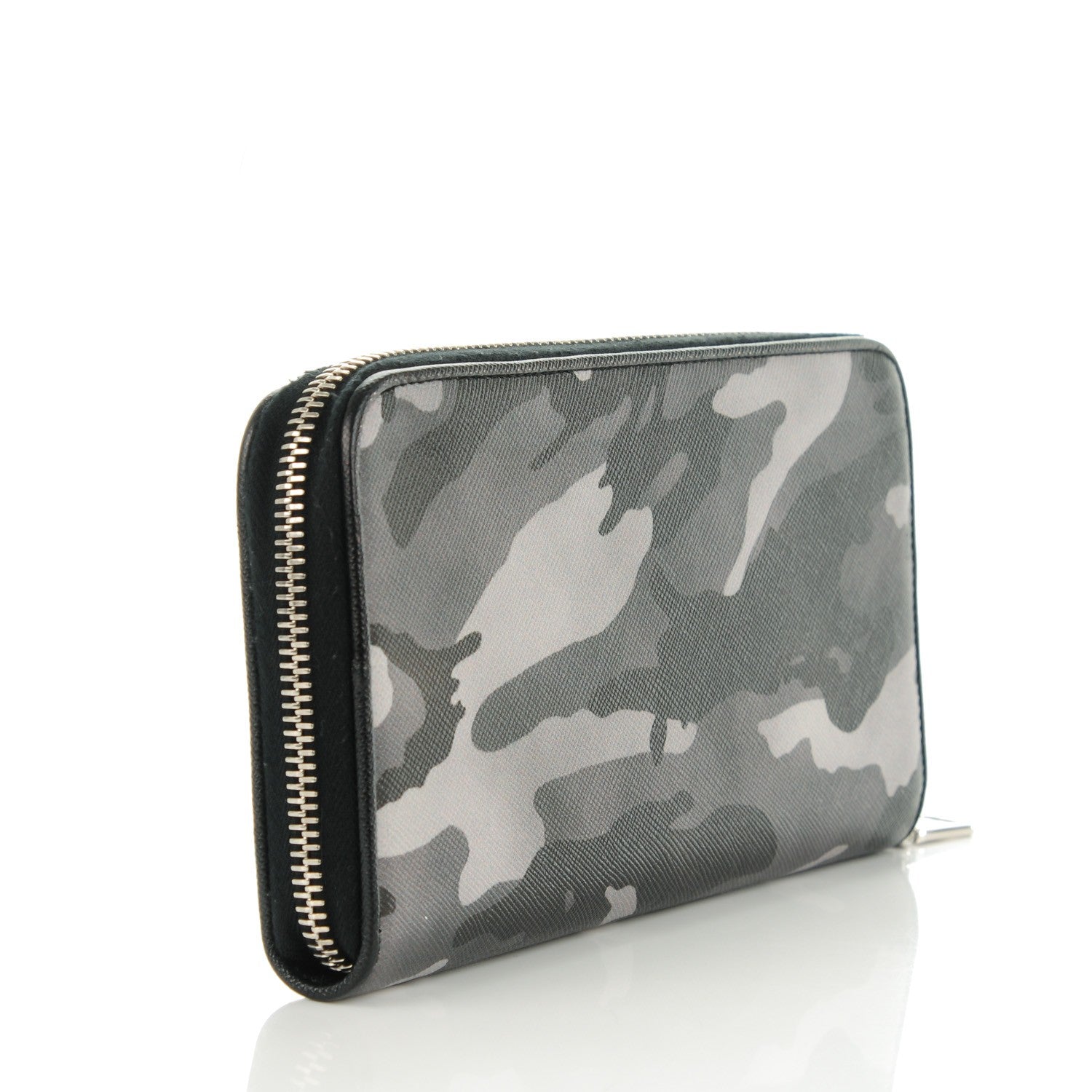 Prada Saffiano Camouflage Print Zip Around Wallet Marmo Dis Camouflage 3 of 8