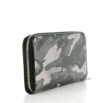 Prada Saffiano Camouflage Print Zip Around Wallet Marmo Dis Camouflage 3 of 8