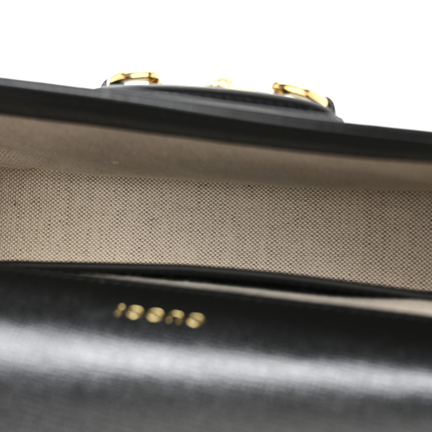 Azalea Calfskin Web Mini Horsebit 1955 Shoulder Bag Black