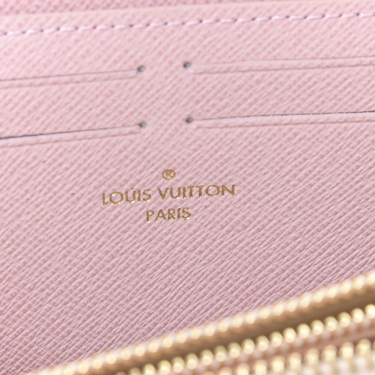 Damier Azur Clemence Wallet Rose Ballerine