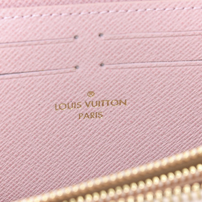Louis Vuitton Damier Azur Clemence Wallet Rose Ballerine 7 of 9