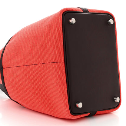 Hermes Toile Goeland Swift Cargo Picotin Lock 18 Rouge Sellier Rose Texas 9 of 10