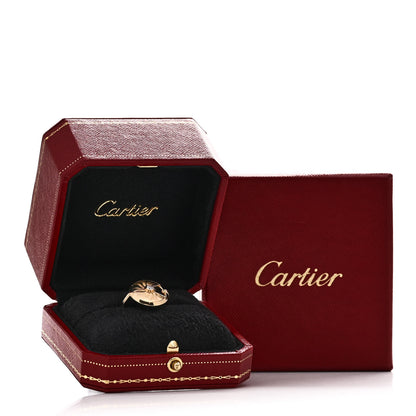 Cartier 18K Yellow Gold Diamond Guilloche Amulette de Cartier Ring 56 7.75 7 of 7