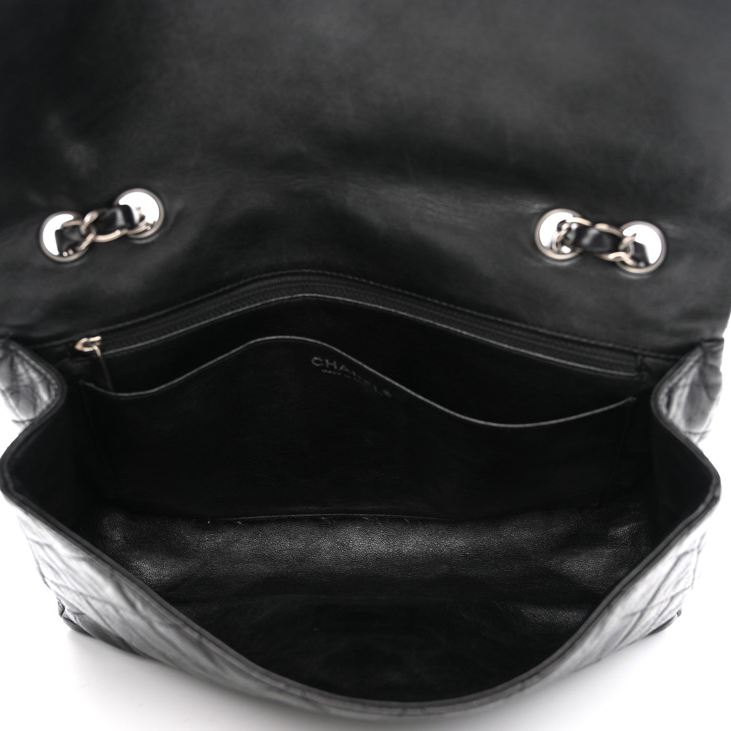 Chanel Washed Lambskin Quilted Jumbo Hybrid Reissue Flap Black 5 of 9