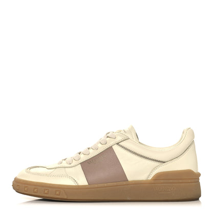 Valentino Garavani Calfskin Nappa Upvillage Sneakers 39 Ivory Rose Cannelle Skin Ambra 1 of 9