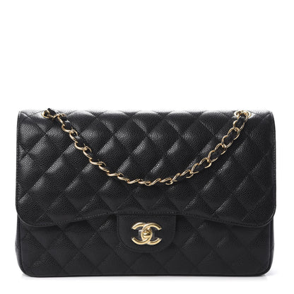 Chanel Caviar Quilted Jumbo Double Flap Black 1 of 11