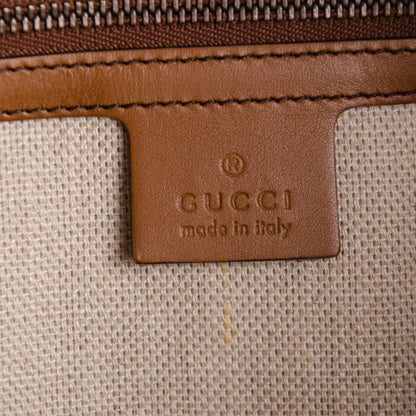 Gucci Monogram Medium Lady Web Boston Bag Beige Cuir 7 of 8