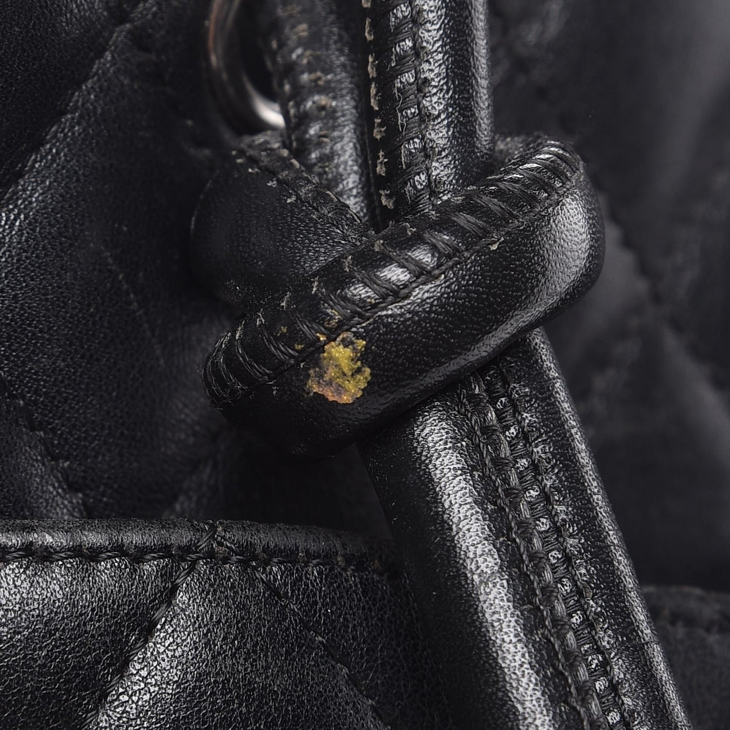 Calfskin Quilted Large Cambon Tote Black