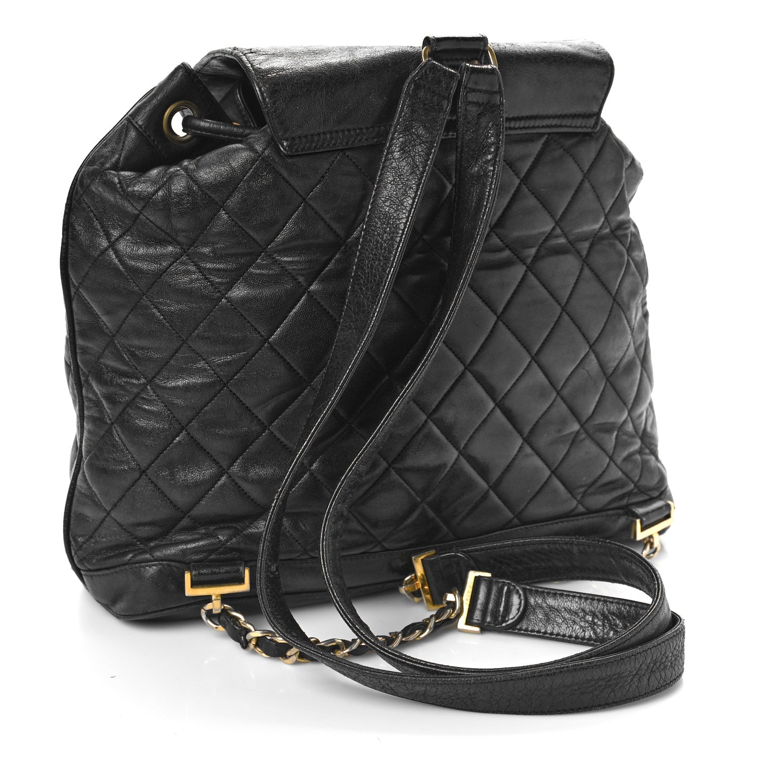 Chanel Lambskin Quilted Backpack Black 2 of 11