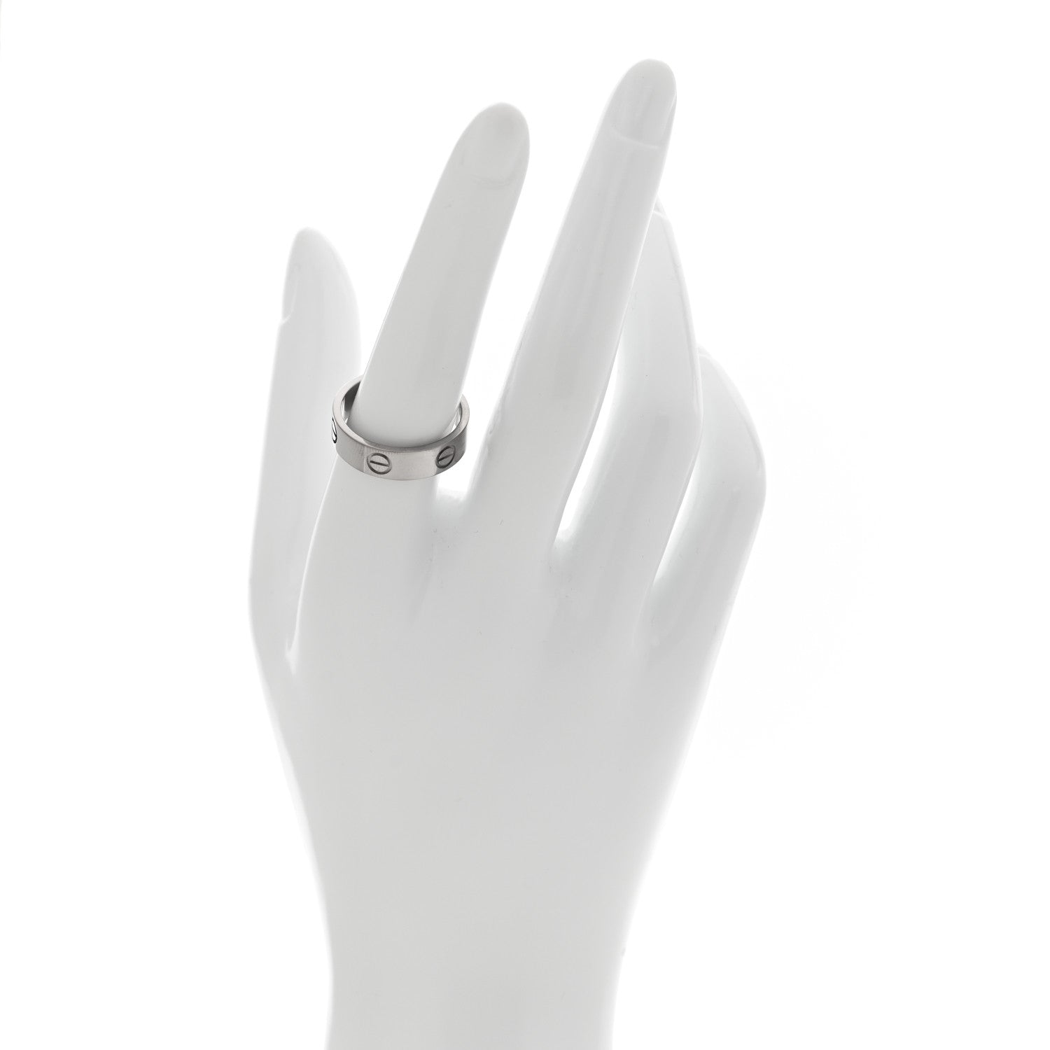 Cartier 18K White Gold 5.5mm LOVE Ring 56 7.75 2 of 4
