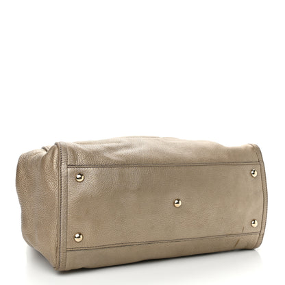 Gucci Metallic Pebbled Calfskin Medium Soho Shoulder Bag Golden Beige 3 of 13